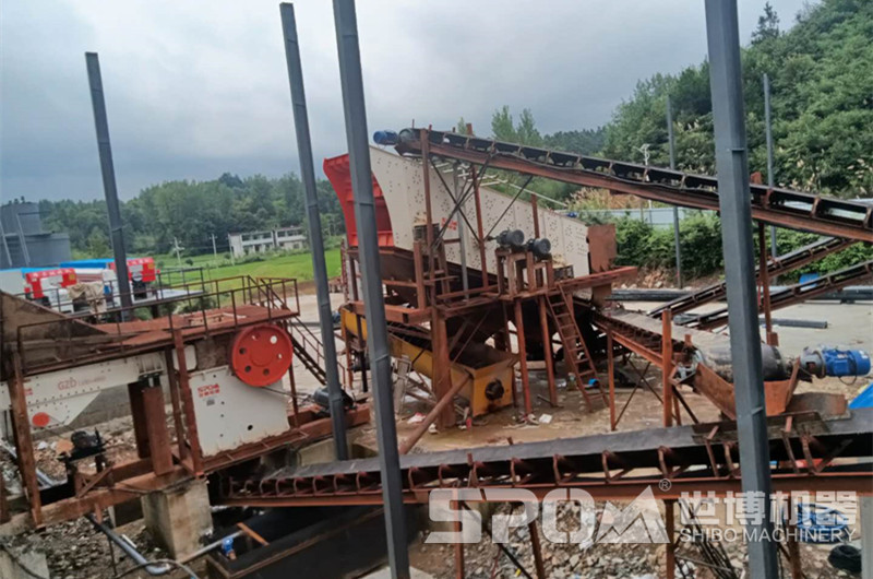 建筑骨料生产线现场图